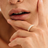 14k Step Baguette Diamond Ring - GeumJewels