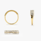 14k Step Baguette Diamond Ring - GeumJewels