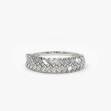 14k Step Baguette Diamond Ring - GeumJewels