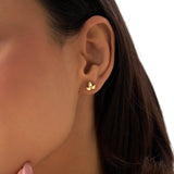 14K Trio Petal Stud Earrings - GeumJewels