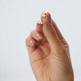 14K Trio Petal Stud Earrings - GeumJewels