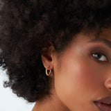 14k Unique Spiral C-Hoop Earring - GeumJewels