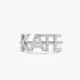 14K Diamond Personalized Name Ring - Geum Jewels