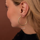 14k Gold Hoops 26.5 - 31.5 - 37MM - GeumJewels