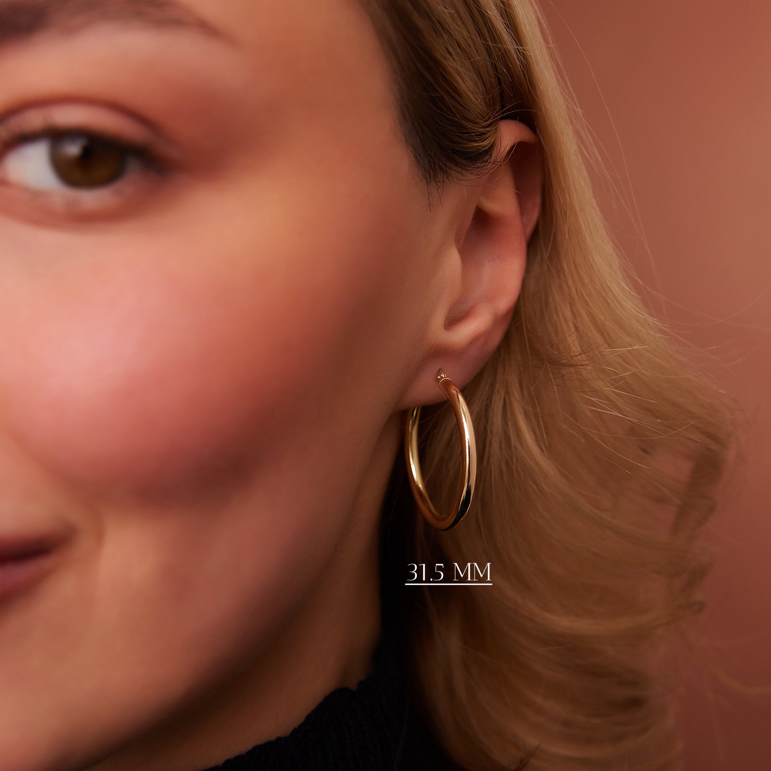 14k Gold Hoops 26.5 - 31.5 - 37MM - GeumJewels