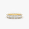 14K Baguette & Round Diamond Wedding Band - GeumJewels