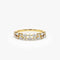 14k Double Row Alternating Marquise Round Diamond Ring - GeumJewels