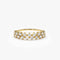 14K Double Row Prong Setting Diamond Wedding Band - GeumJewels