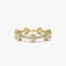 14k Full Eternity Clover Diamond Ring - GeumJewels