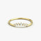 14K Gold Curved Diamond Ring - GeumJewels