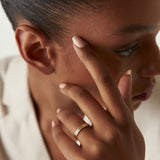 14k 3.5MM Multi Lined Gold Wedding Ring - GeumJewels