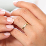 14k 3MM Classic Dome Unisex Wedding Ring - GeumJewels