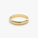 14k 3MM Classic Dome Unisex Wedding Ring - GeumJewels