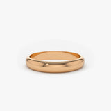 14k 3MM Classic Dome Unisex Wedding Ring - GeumJewels