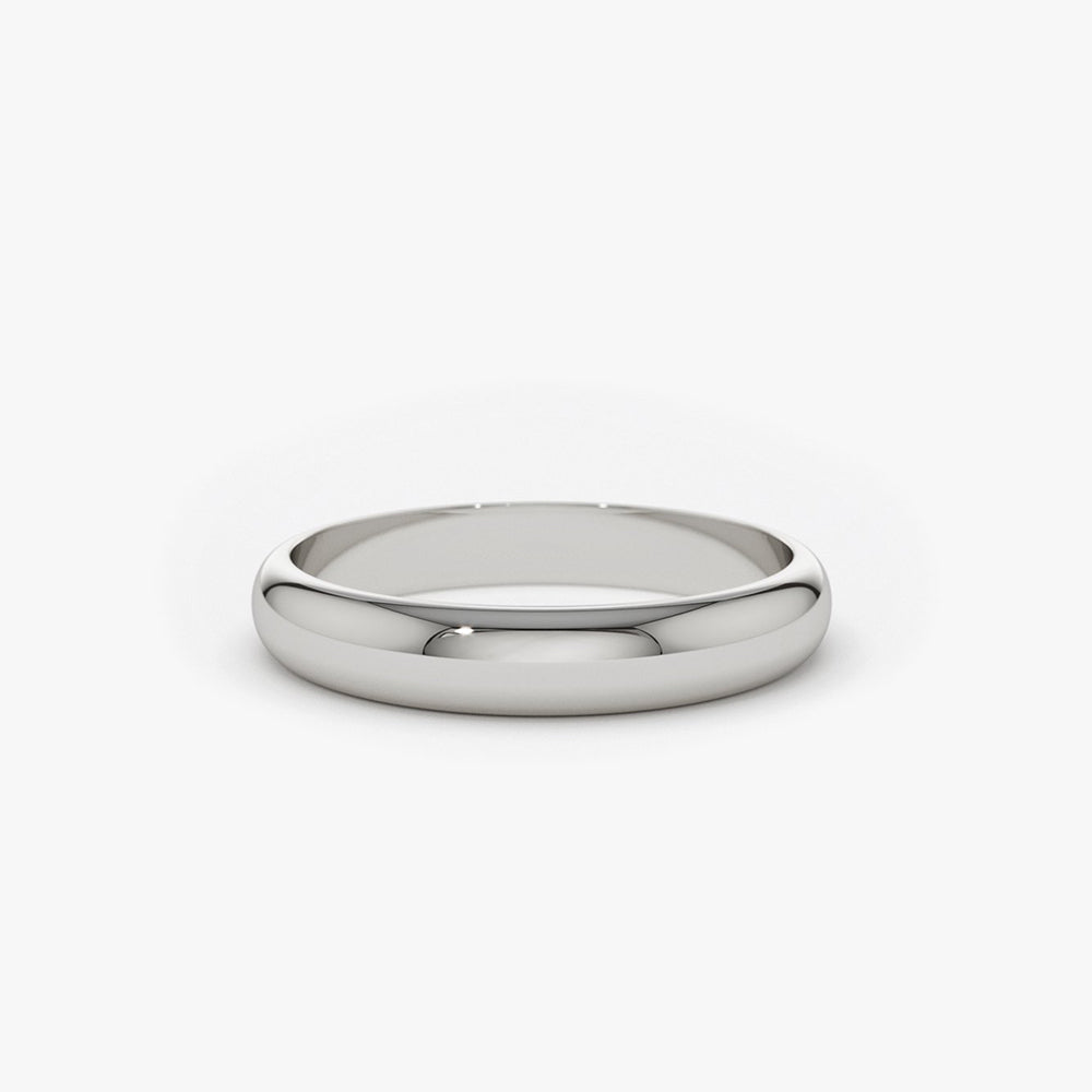 14k 3MM Classic Dome Unisex Wedding Ring - GeumJewels