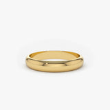 14k 3MM Classic Dome Unisex Wedding Ring - GeumJewels