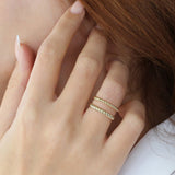 14K 3MM Twisted Rope Ring - GeumJewels