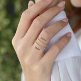 14K 3MM Twisted Rope Ring - GeumJewels