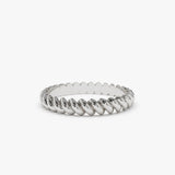 14K 3MM Twisted Rope Ring - GeumJewels