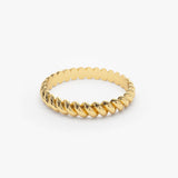 14K 3MM Twisted Rope Ring - GeumJewels