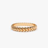 14K 3MM Twisted Rope Ring - GeumJewels