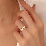 14k 5MM Wide Full Eternity Diamond Ring - GeumJewels