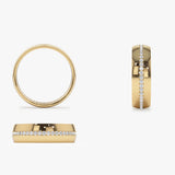 14k 5MM Wide Full Eternity Diamond Ring - GeumJewels