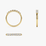 14k 7 Stone Basket Setting Shared Prong 0.40ctw - GeumJewels