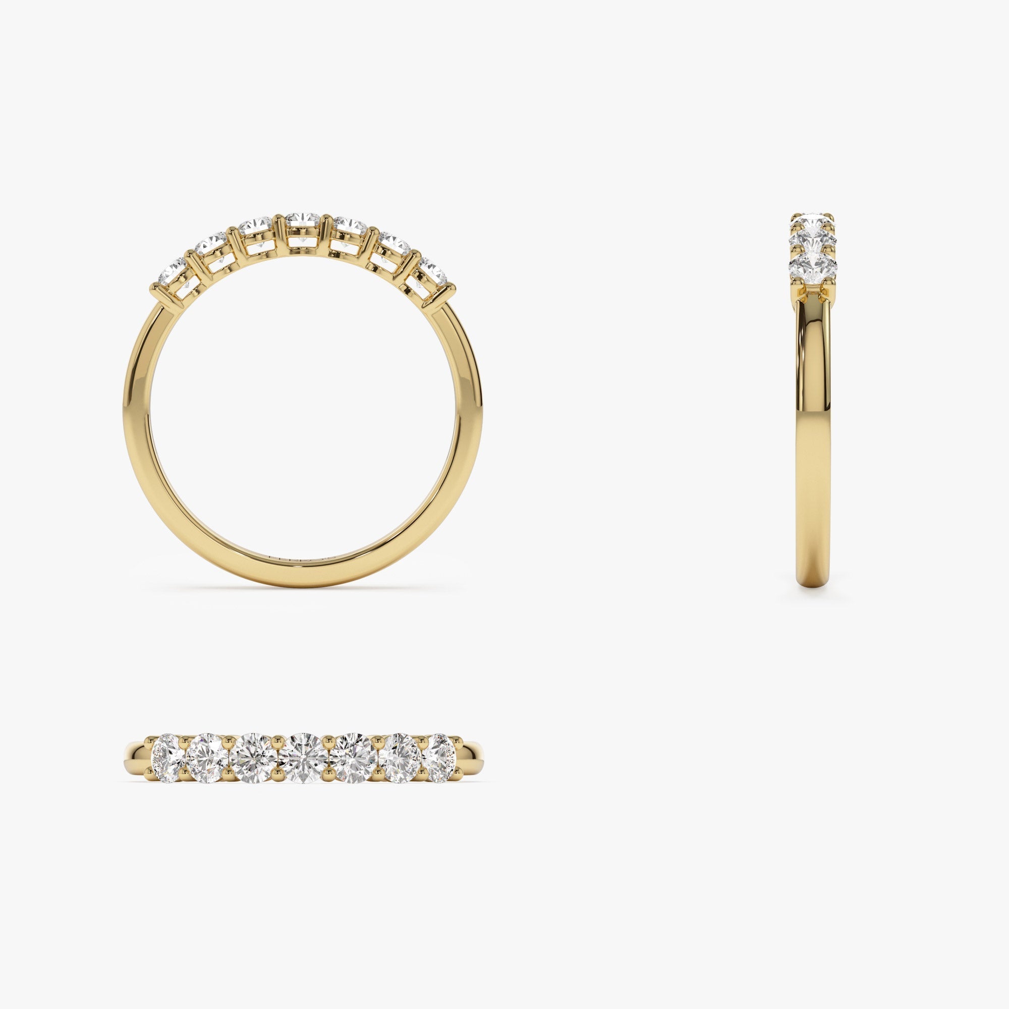 14k 7 Stone Basket Setting Shared Prong 0.40ctw - GeumJewels