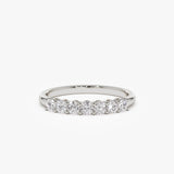 14k 7 Stone Basket Setting Shared Prong 0.40ctw - GeumJewels