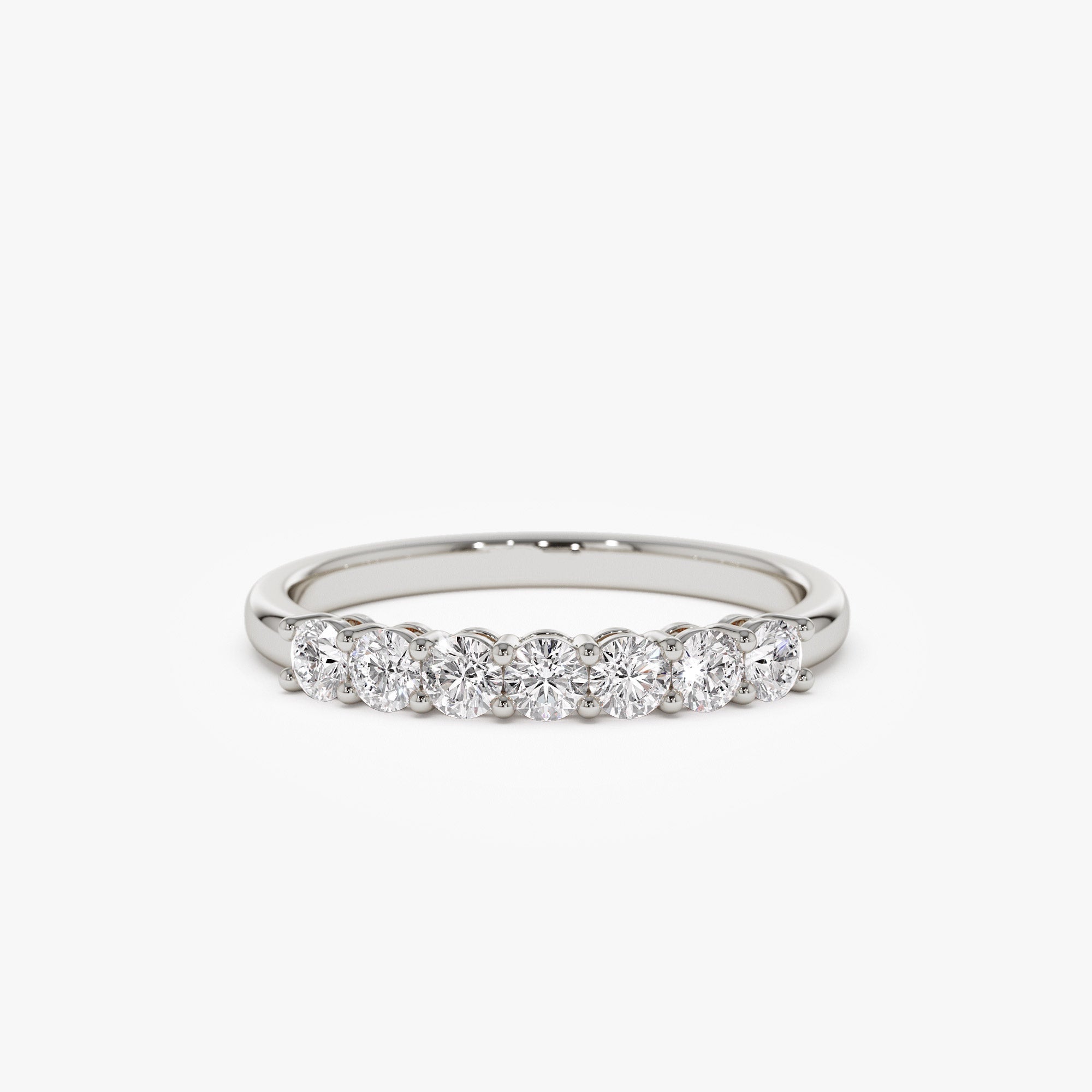 14k 7 Stone Basket Setting Shared Prong 0.40ctw - GeumJewels