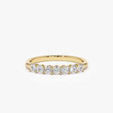 14k 7 Stone Basket Setting Shared Prong 0.40ctw - GeumJewels