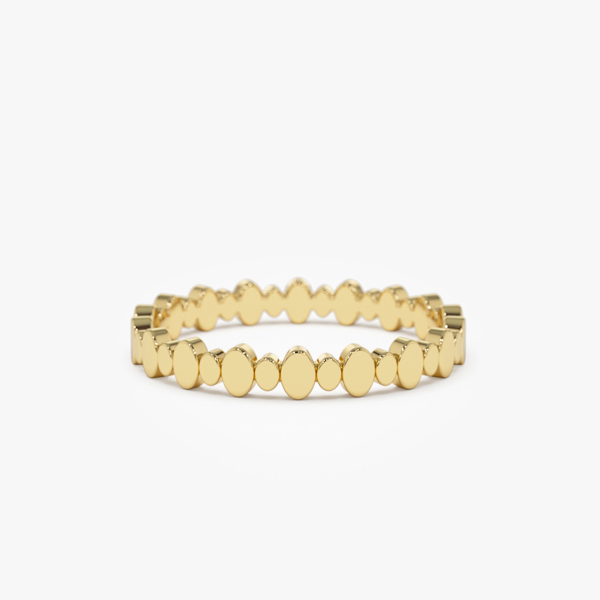 14k Alternating Size Oval Ring - GeumJewels