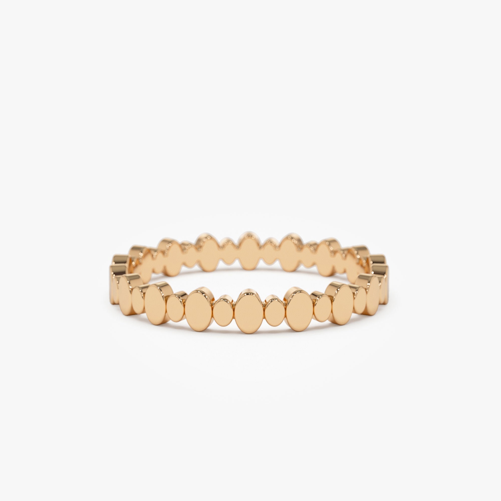 14k Alternating Size Oval Ring - GeumJewels