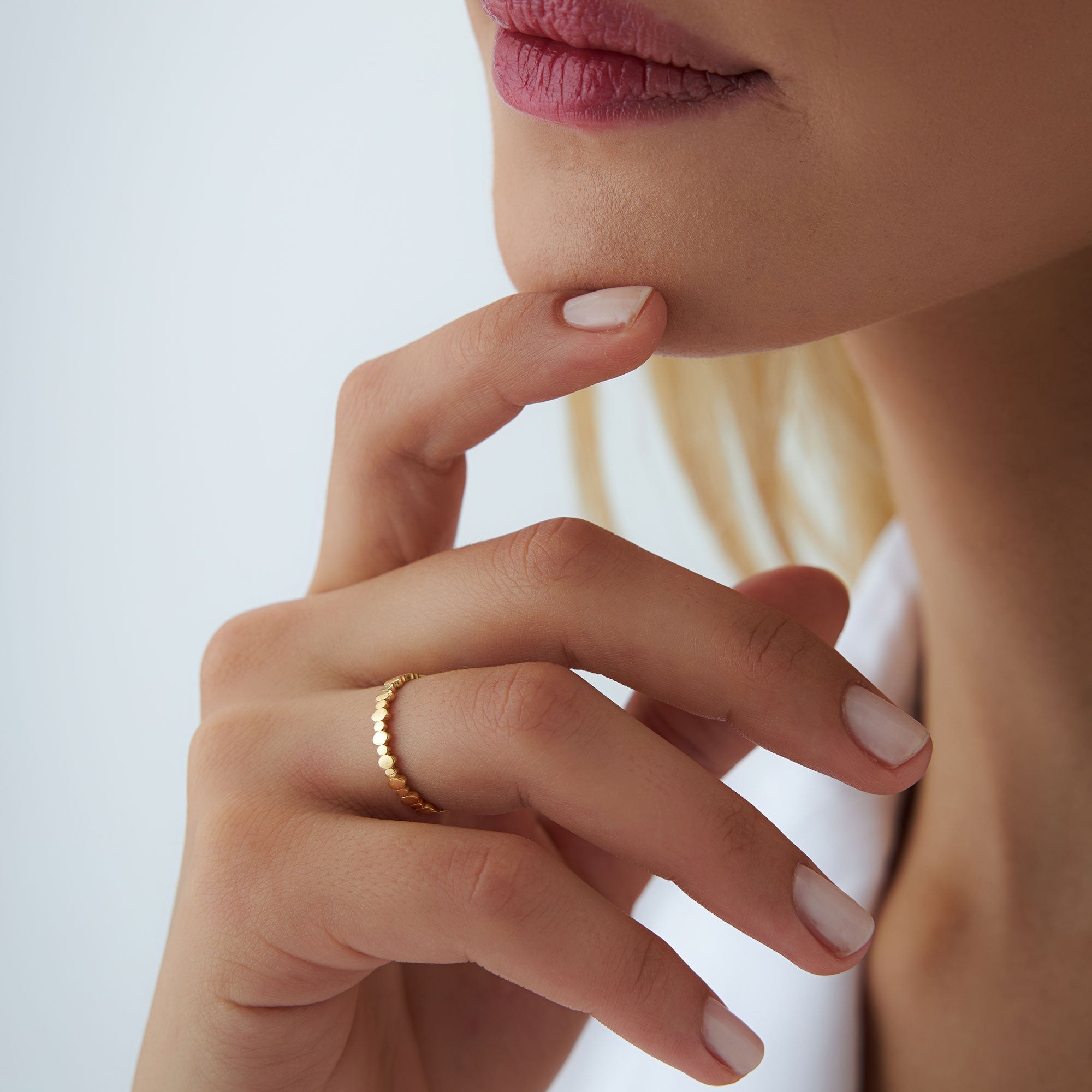 14k Alternating Size Oval Ring - GeumJewels