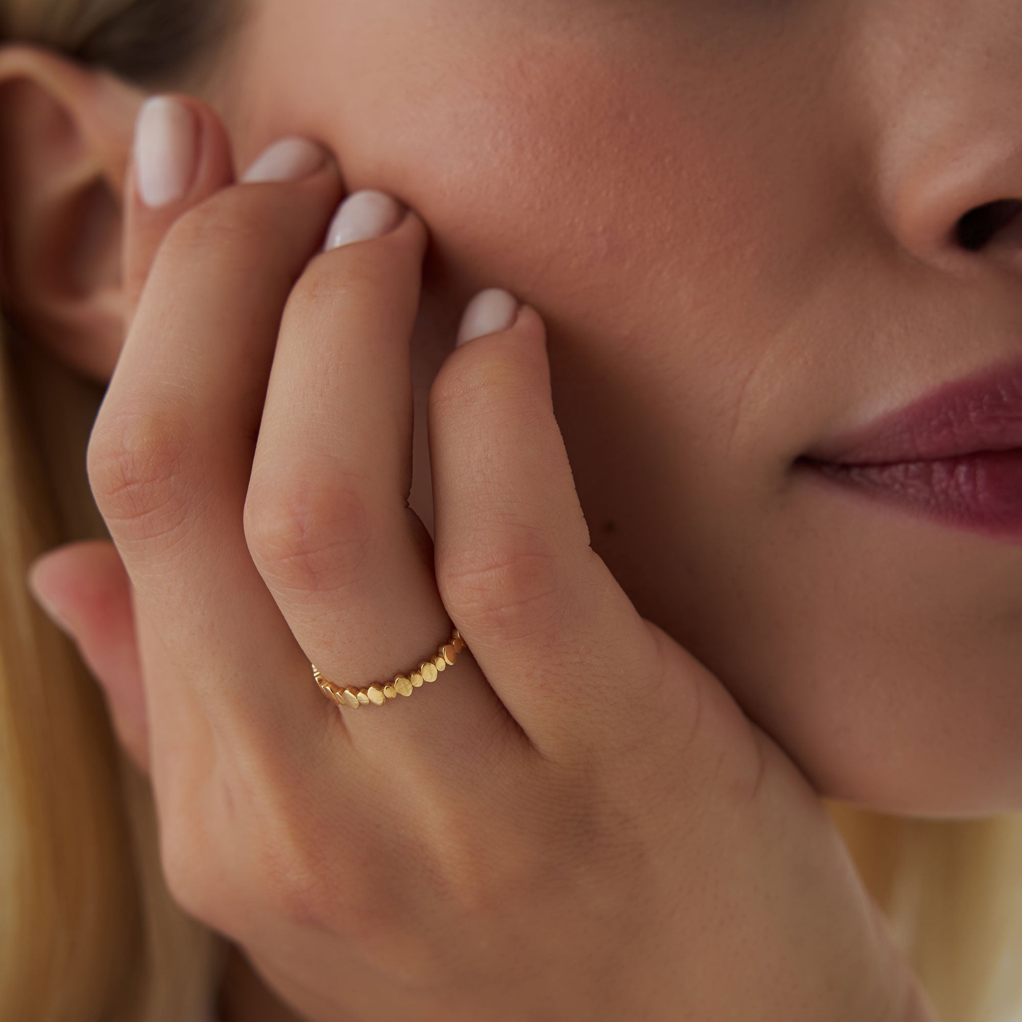 14k Alternating Size Oval Ring - GeumJewels