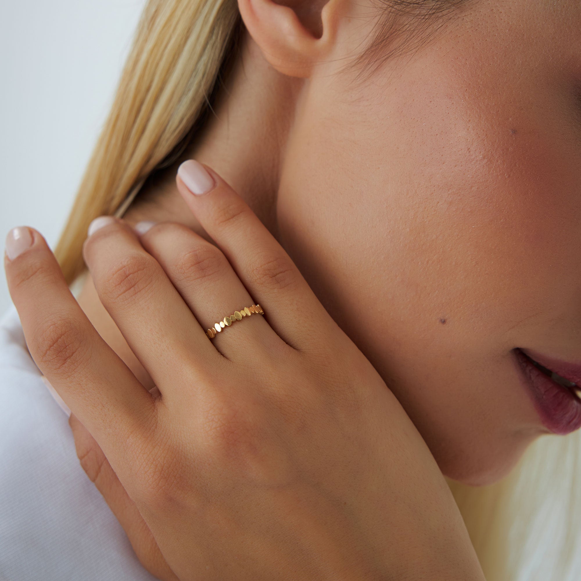 14k Alternating Size Oval Ring - GeumJewels