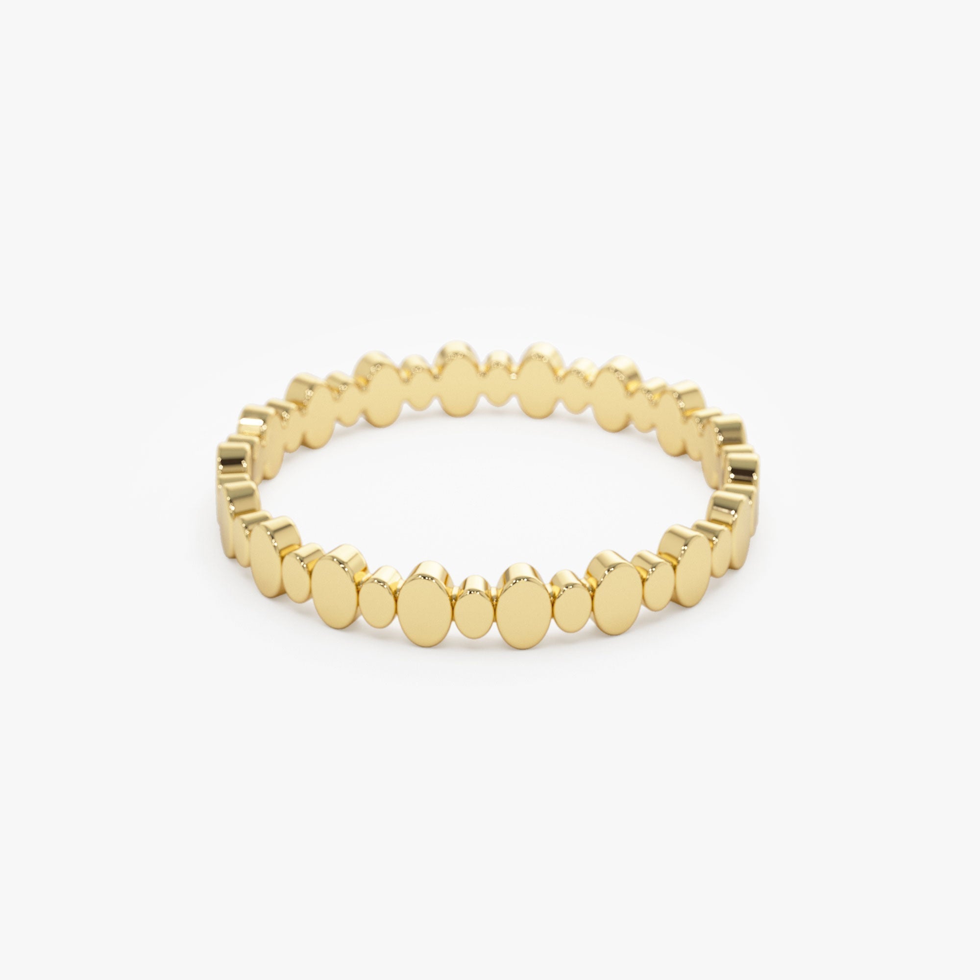 14k Alternating Size Oval Ring - GeumJewels