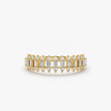 14K Bagguete Diamond Anniversary Ring - GeumJewels