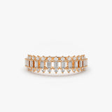 14K Bagguete Diamond Anniversary Ring - GeumJewels