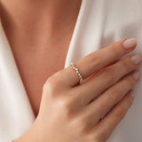 14k Baguette and Round Diamond Full Eternity Ring - GeumJewels