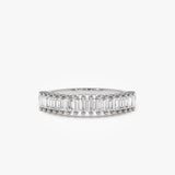 14k Baguette Diamond Wedding Band - GeumJewels