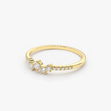 14k Bridal Diamond Cluster Ring - GeumJewels