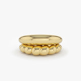 14k Bubble Ring Set - GeumJewels