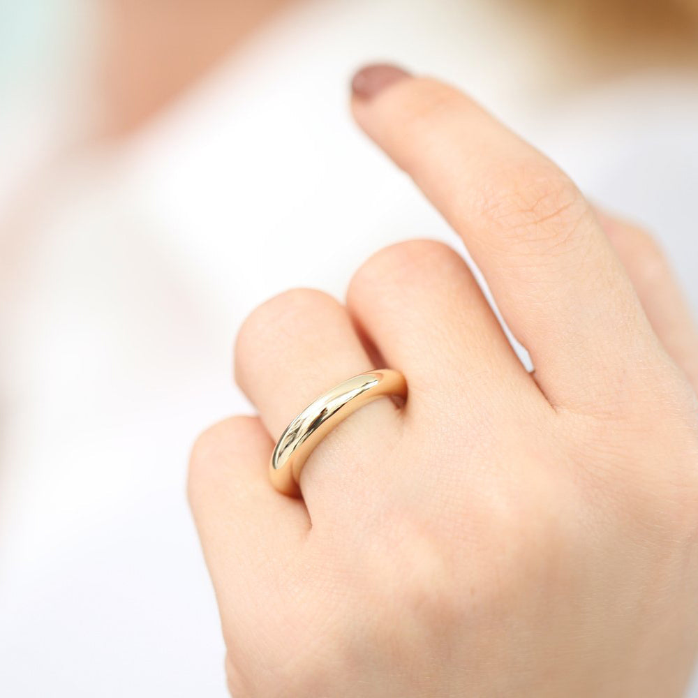 14k Chunky Dome Ring - GeumJewels