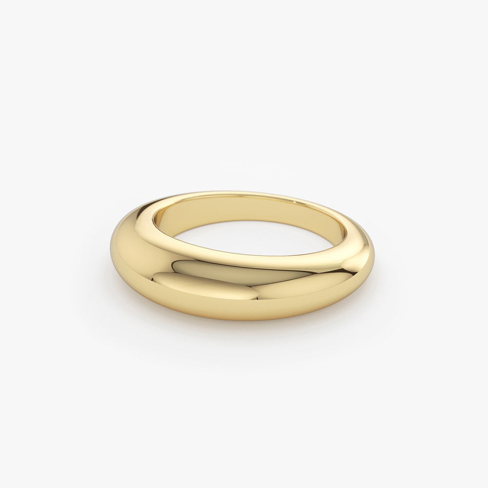 14k Chunky Dome Ring - GeumJewels