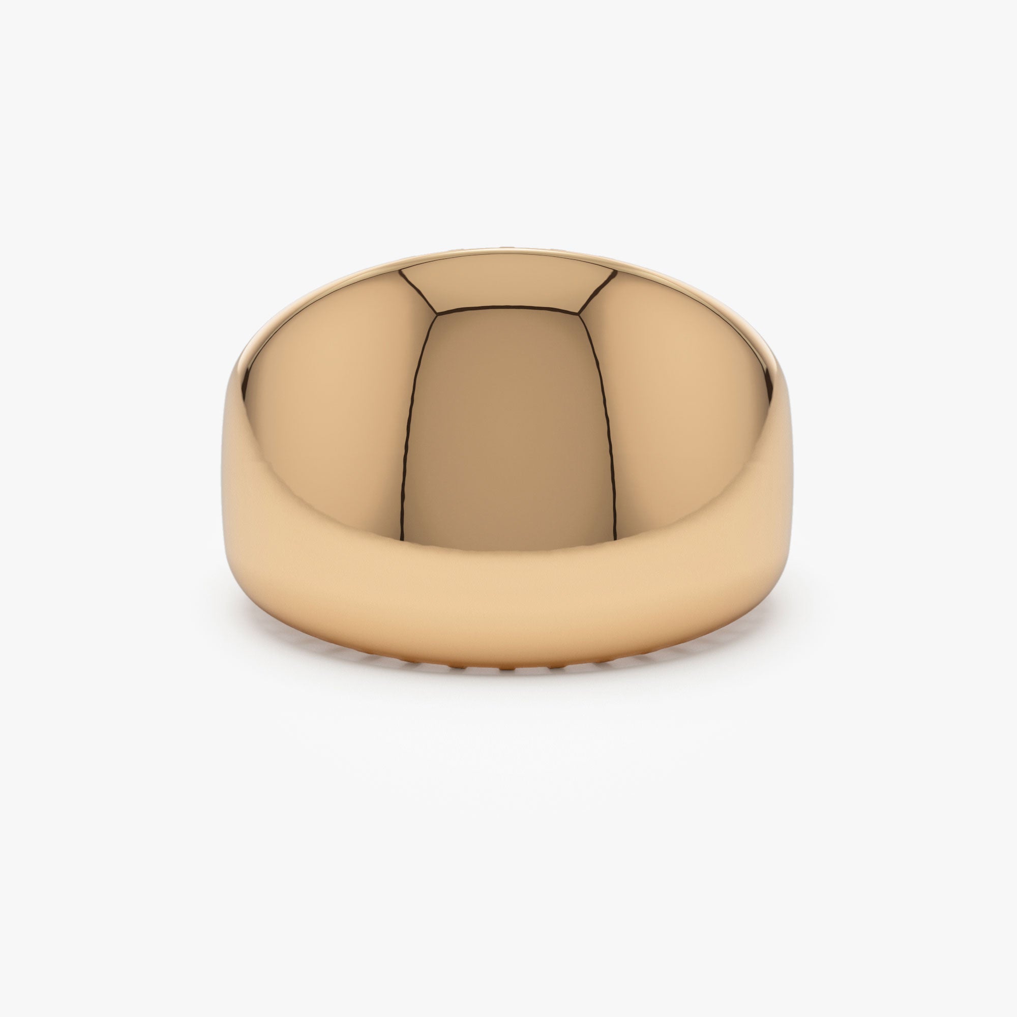 14k Chunky Gold Dome Graduating Statement Ring - GeumJewels