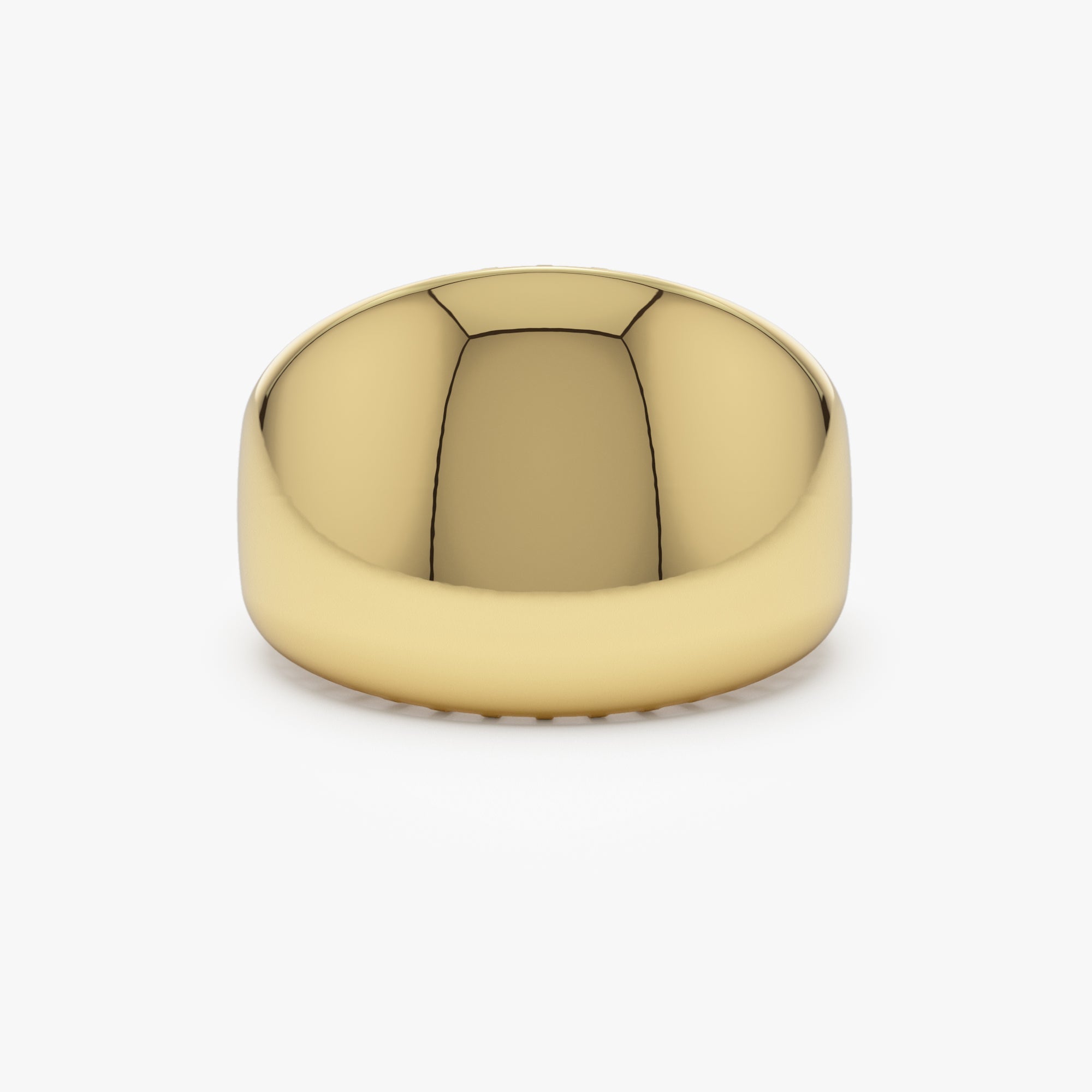 14k Chunky Gold Dome Graduating Statement Ring - GeumJewels