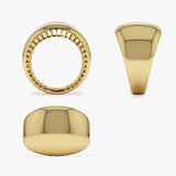 14k Chunky Gold Dome Graduating Statement Ring - GeumJewels