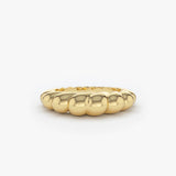 14k Chunky Twisted Dome Ring - GeumJewels
